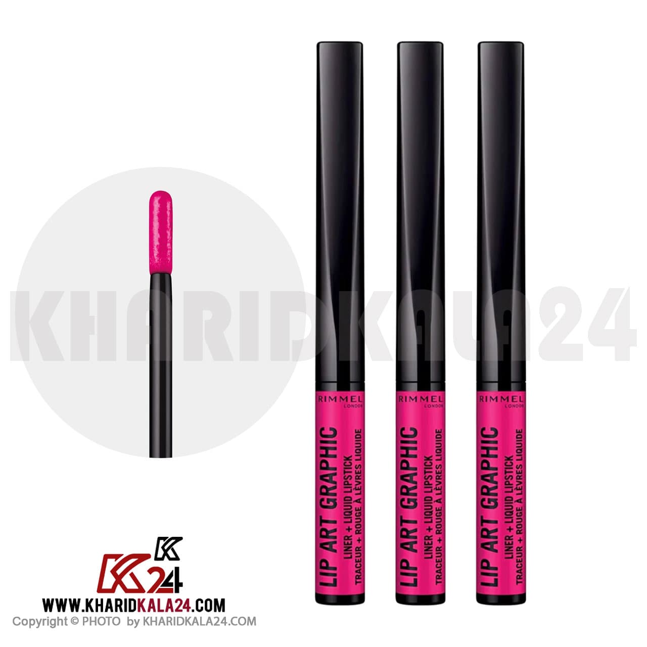 رژلب مایع دوکاره ریمل لاندن سری Lip Art Graphic شماره 870 — تصویر ۳