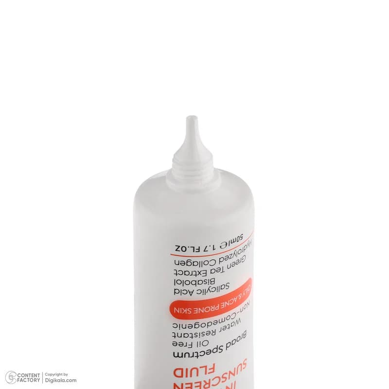 فلوئید ضد آفتاب بدون رنگ صورت بردون spf50 مدل Broad Spectrum محافظ UVA،UVB مناسب پوست‌های چرب و آکنه‌دار حجم 50 میلی لیتر — تصویر ۳