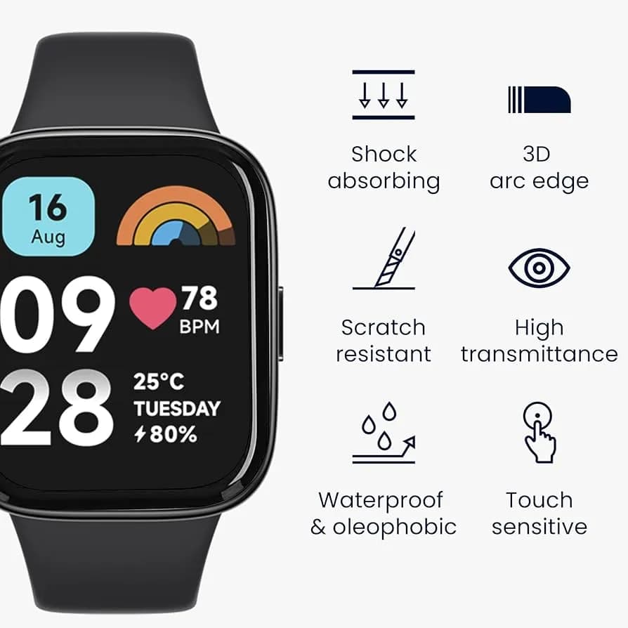 محافظ صفحه ساعت هوشمند Xiaomi Redmi Watch 4 هیدروژل — تصویر ۴