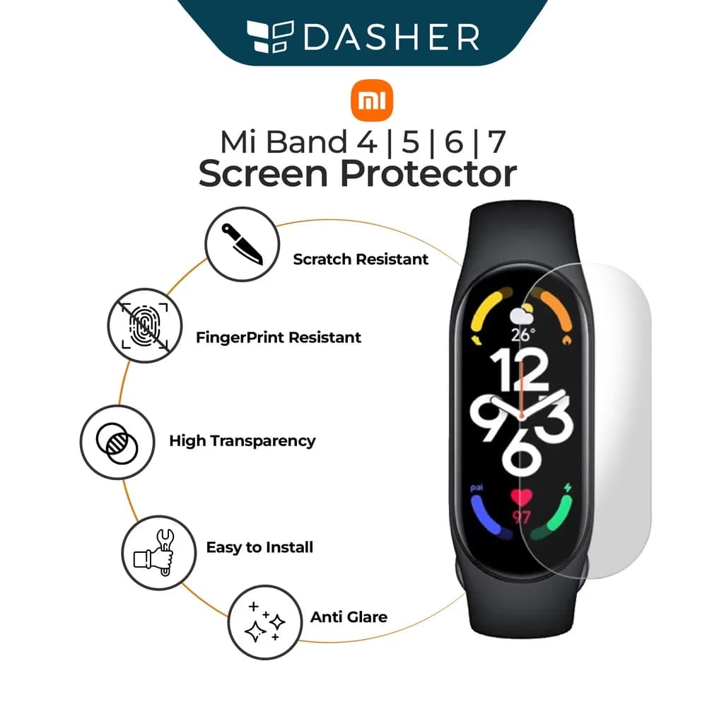 محافظ صفحه مچ بند شیائومی Mi Band 6 هیدروژل