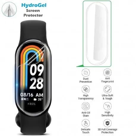 محافظ صفحه مچ بند شیائومی mi band 8 هیدروژل