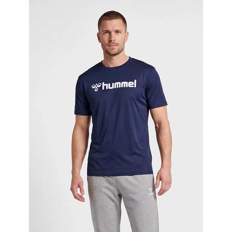تیشرت سورمه ای مردانه سایز L و XL برند HUMMEL کد 205582 — تصویر ۴