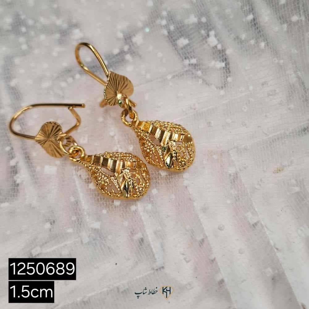 گوشواره CityGold بچگانه اشک حجمی تراش (6جفتی) — تصویر ۳