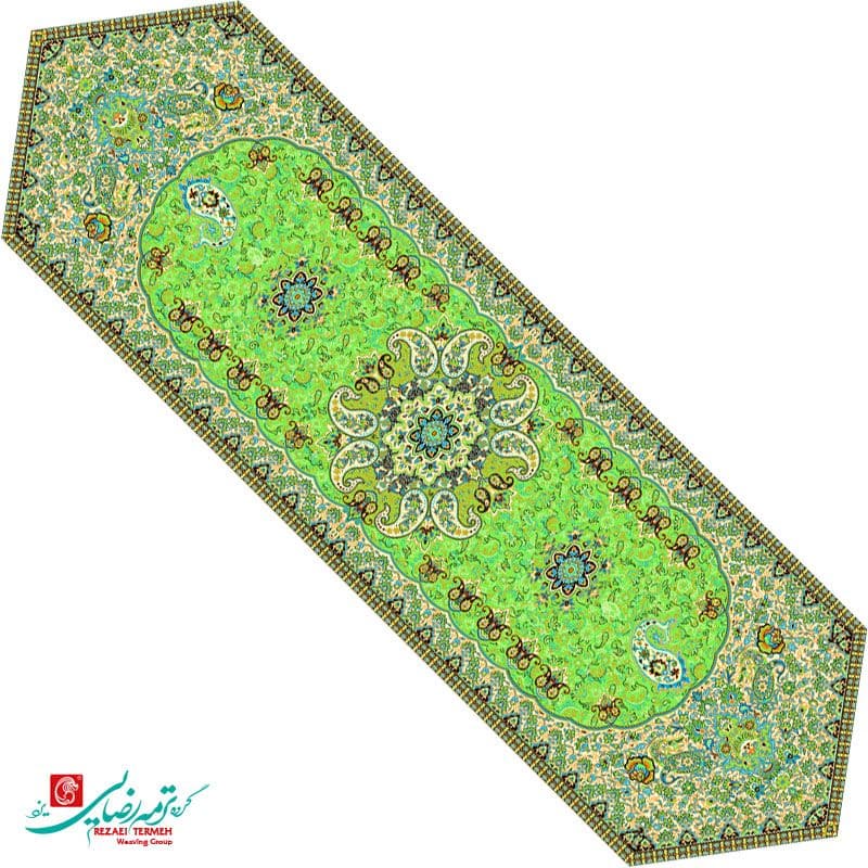رومیزی ناهار خوری ترمه طرح سپهر — تصویر ۴