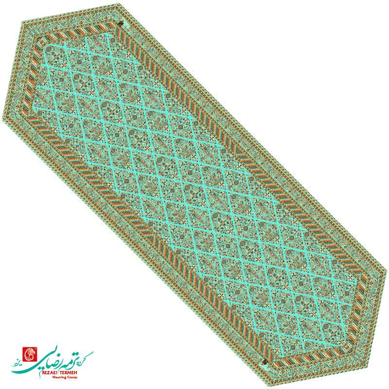 رومیزی نهار خوری ترمه طرح ماهان — تصویر ۵