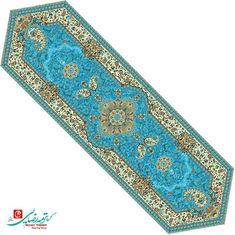 رومیزی ناهار خوری ترمه طرح هامون — تصویر ۲