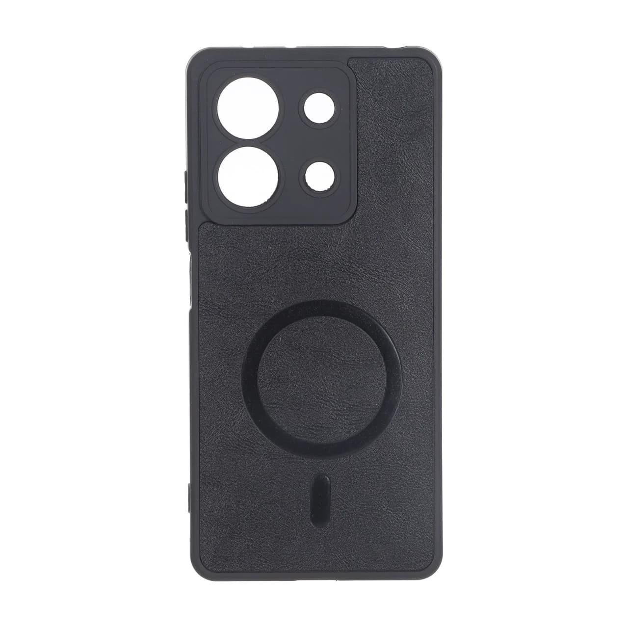 قاب چرمی طرح مگ سیف محافظ لنزدار Xiaomi Redmi Note 13 5G