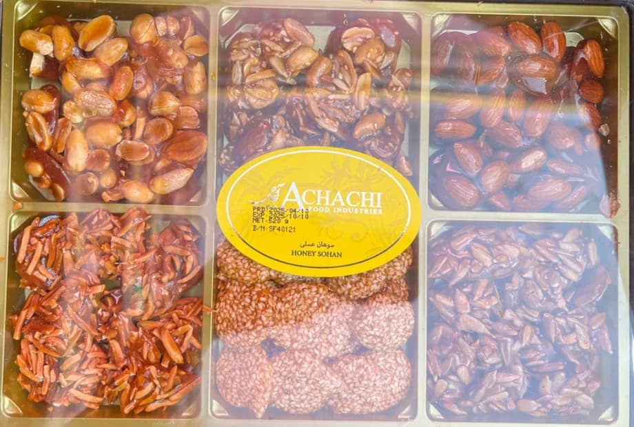 سوهان عسلی ۶ (شش) مغز پالی آچاچی