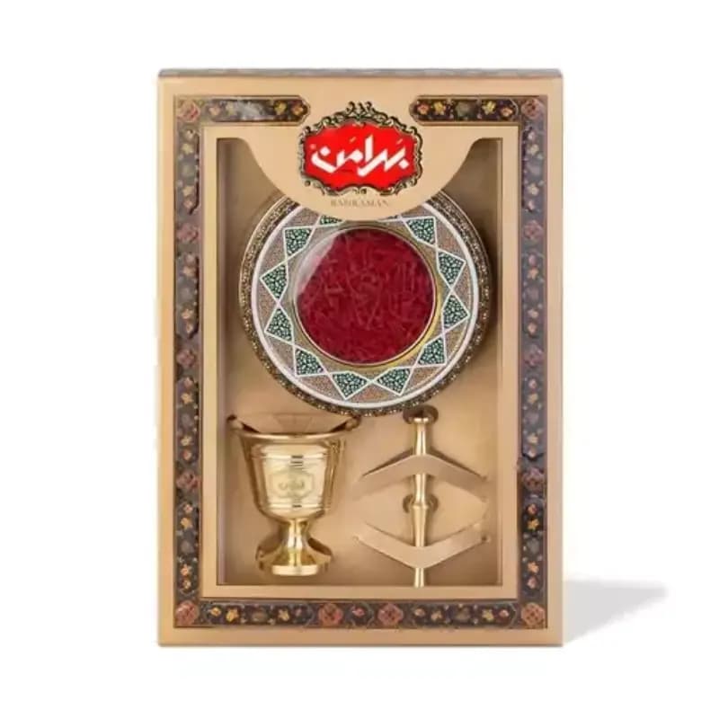 زعفران قائنات کادویی هاون دار بهرامن (یک گرم زعفران سوپرنگین)