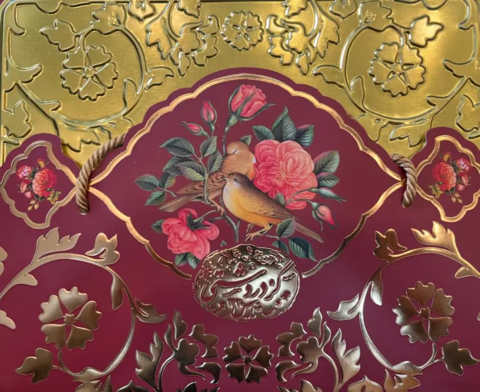 گز لقمه ۳۰ درصد پسته جعبه فلزی صادراتی دردشتی