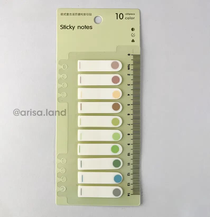 ست 10 رنگ دیوایدر استیکی خط کش دار — تصویر ۵