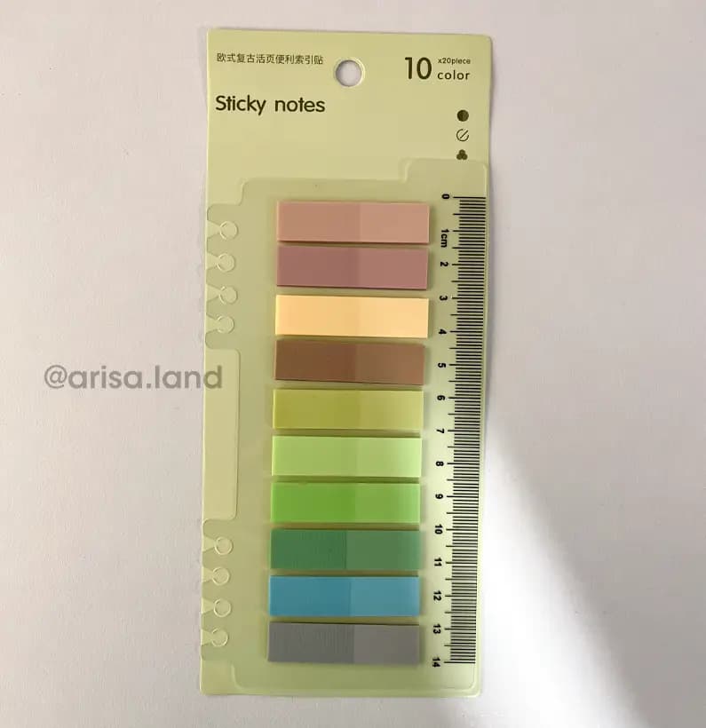 ست 10 رنگ دیوایدر استیکی خط کش دار — تصویر ۸