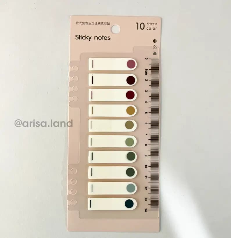 ست 10 رنگ دیوایدر استیکی خط کش دار — تصویر ۶