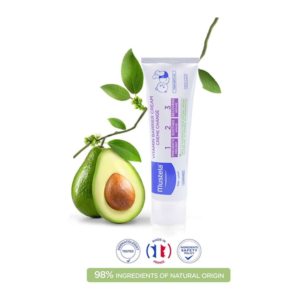 کرم سوختگی موستلا 123 ویتامین بریر 50 میلی لیتر 100% اورجینال فرانسه mustela vitamin barrier cream 123