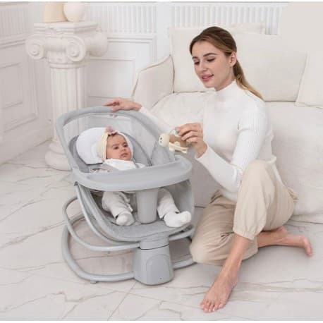 گهواره و تاب برقی چهار کاره جدید ماستلا صندلی غذا شونده Mastela Deluxe 4in1 — تصویر ۷