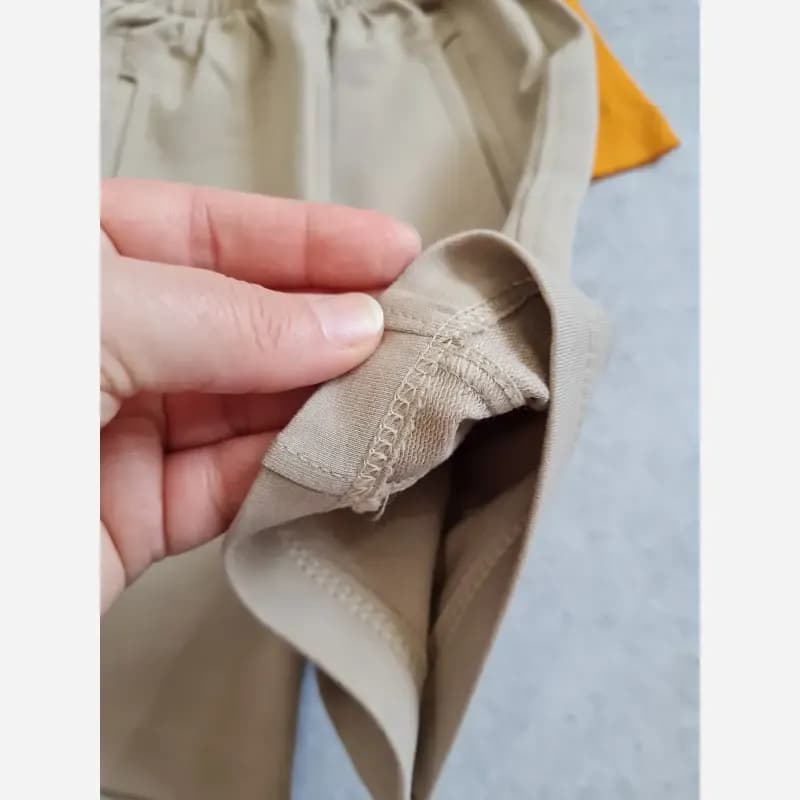 ست تیشرت شلوارک بچگانه طرح جنگل نارنجی پنبه دورس سایز 1 تا 7 سال — تصویر ۸