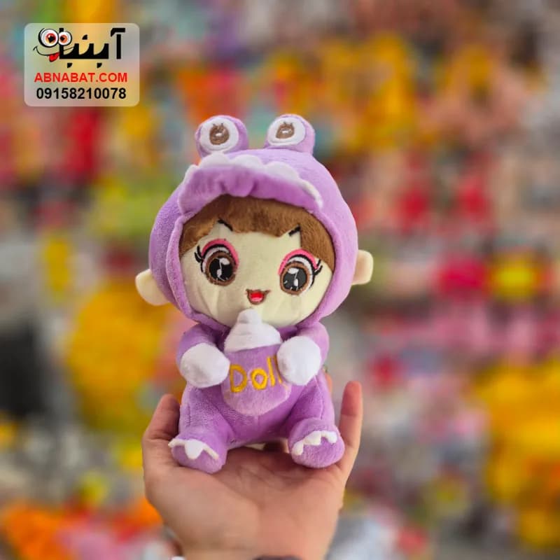 عروسک بچه شیشه بدست زرد 18 سانتی کد 1457 — تصویر ۴