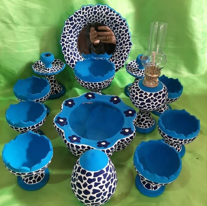 هفت سین سفالی سنگی کد 101082