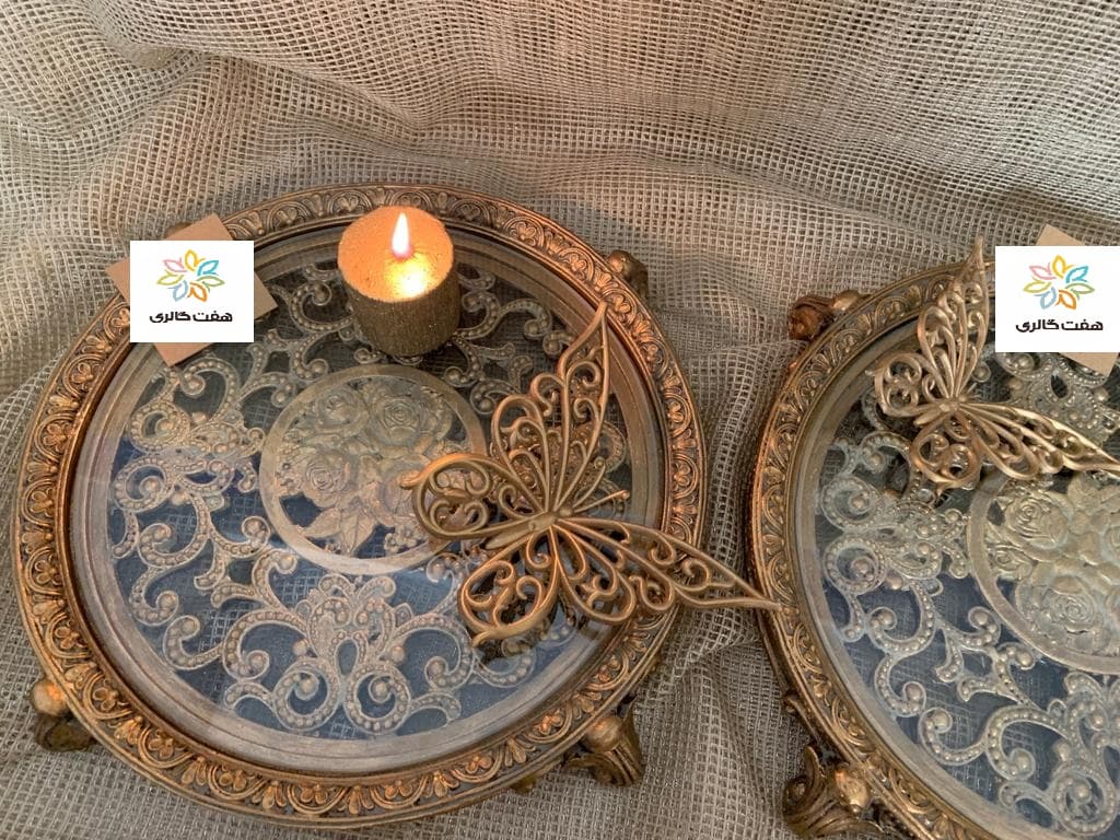سینی گرد شیشه ای کد 10951