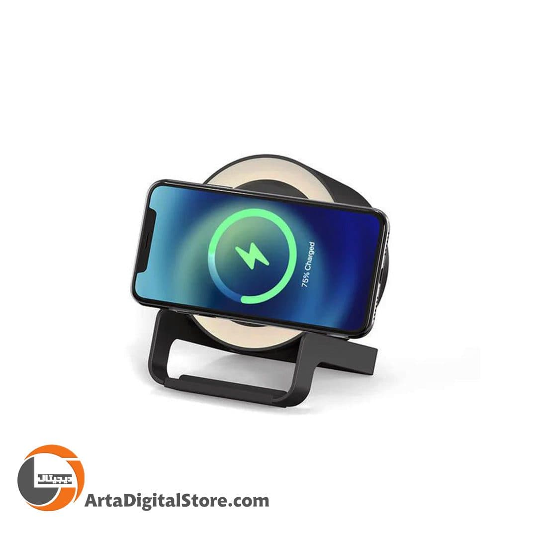 شارژر بی سیم و چراغ رومیزی اسپیکر دار ProOne PSG40 Night Light Wireless Speaker 15W Black — تصویر ۵