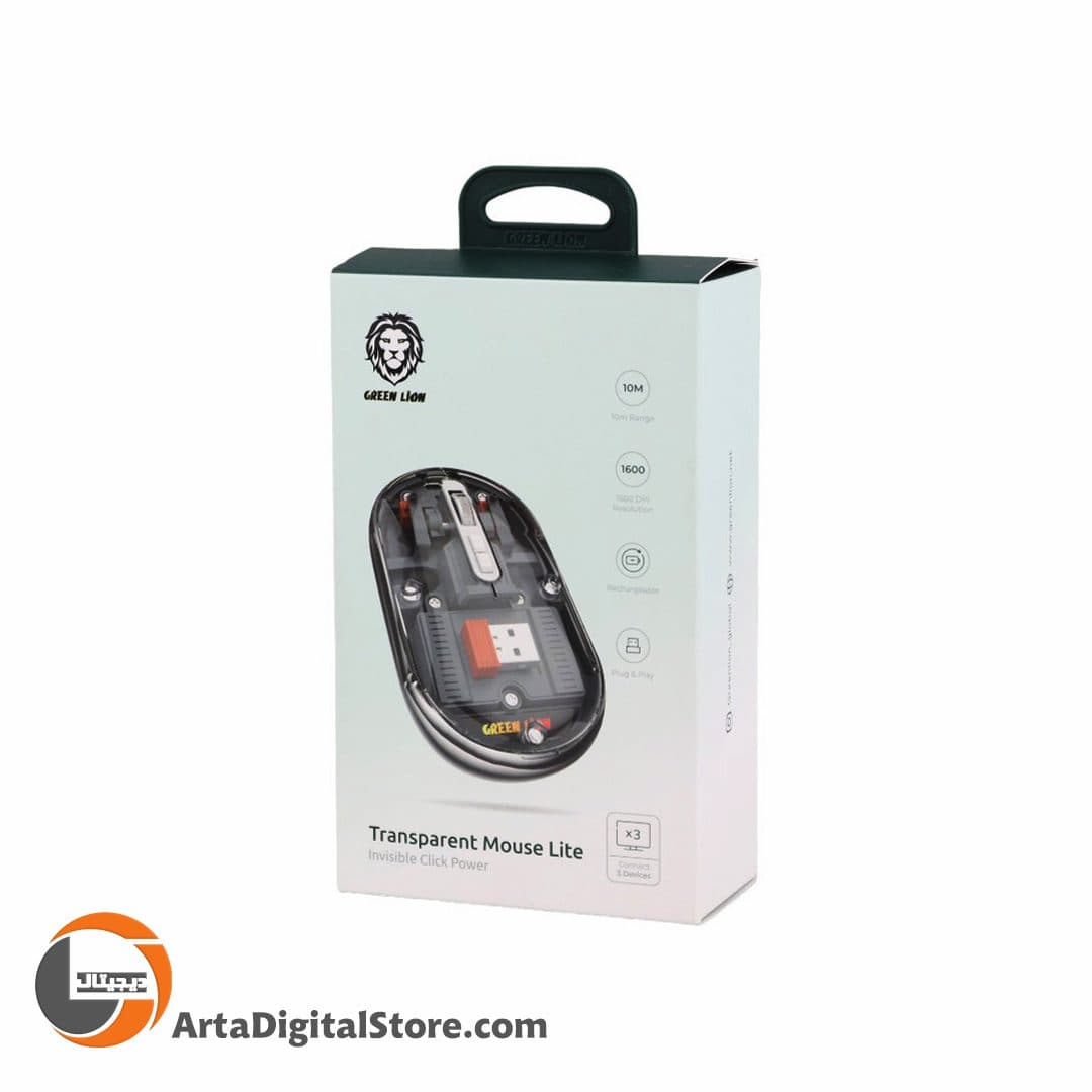موس بی سیم گرین لاین Green Lion WireLess Mouse GL-RM6 Black — تصویر ۲