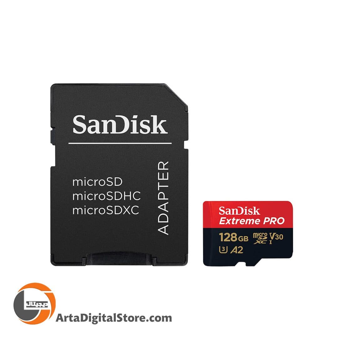 مموری کارت میکرو Memory Card Micro SD SanDisk Extreme Pro V30 U3 A2 C10 128GB 200MB/s — تصویر ۲