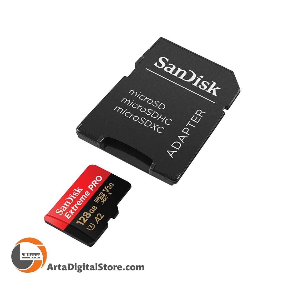 مموری کارت میکرو Memory Card Micro SD SanDisk Extreme Pro V30 U3 A2 C10 128GB 200MB/s — تصویر ۳