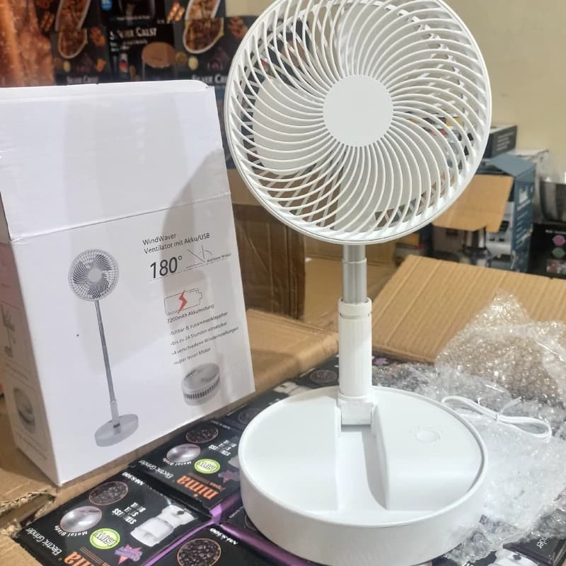 پنکه شارژی تاشو مدل FH-2058 (فروش عمده پک های 2 عددی)