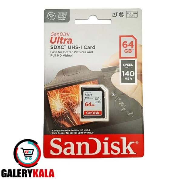 کارت حافظه SDXC سن دیسک مدل Ultra کلاس 10 ظرفیت 64 گیگابایت — تصویر ۲
