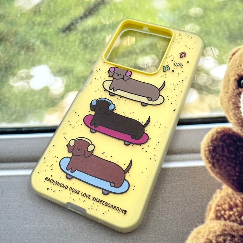 قاب گوشی Redmi 13 / Redmi 13x / Poco M6 4G شیائومی Pastel Case دولایه سیلیکونی عروسکی ضد ضربه فانتزی طرح سگ زرد کد 974411 — تصویر ۲