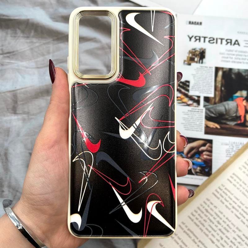 قاب گوشی Redmi Note 11 Pro / Redmi Note 12 Pro 4G شیائومی سیلیکونی طرح دار سه بعدی لنز متال طرح نایک مشکی کد 829549