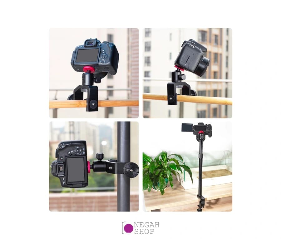 پایه اتصال دوربین و تجهیزات Puluz C Clamp PU3064B — تصویر ۵