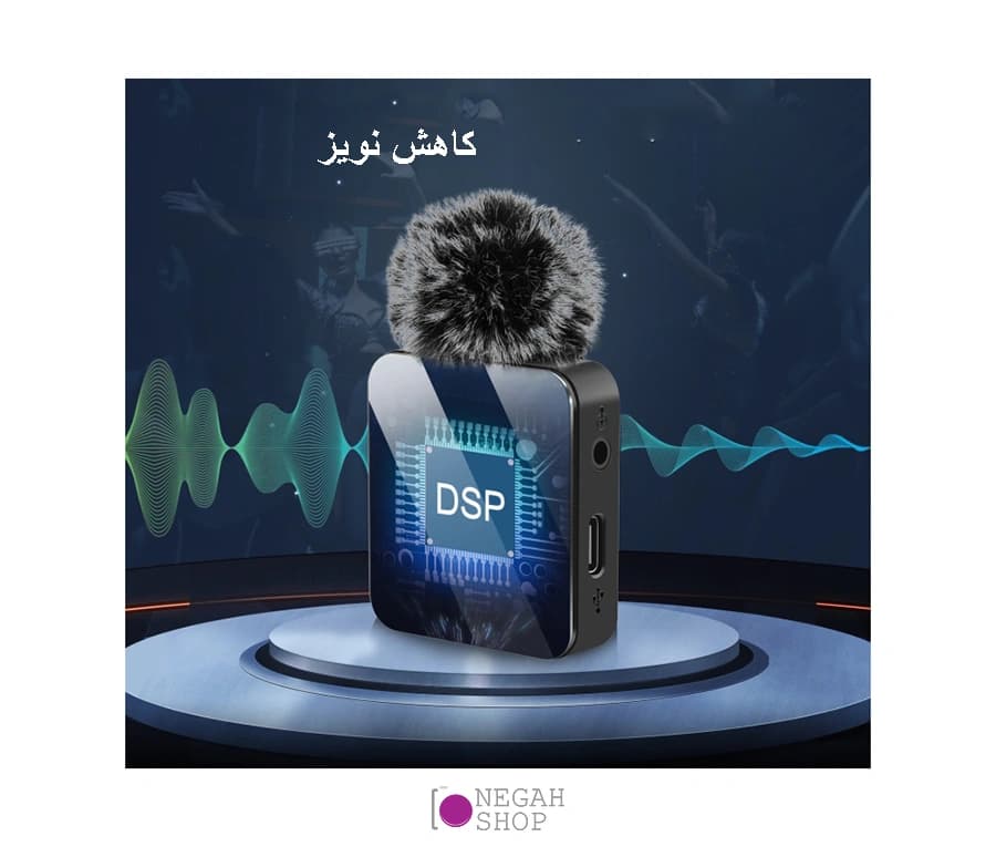 میکروفون بی سیم دو کاناله Puluz PU648B Type C — تصویر ۳