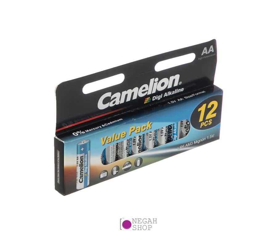 باتری آلکالاین Camelion Digi Alkaline AA بسته 12 عددی — تصویر ۲