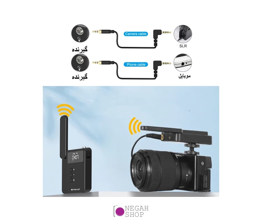 میکروفون بی سیم Puluz PU617B KT-W3 — تصویر ۲