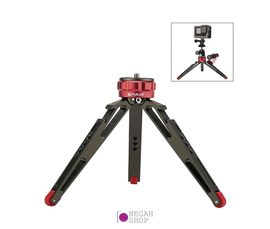 سه پایه رومیزی مدل Puluz PU3070GT با کفشک سرد مناسب دوربین DSLR و تولید محتوا