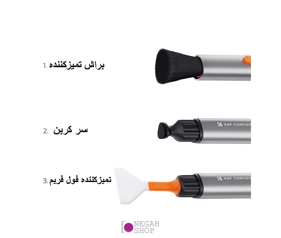 قلم تمیز کننده سنسور به همراه سری یدک K&F 1900 مناسب دوربین فول فریم — تصویر ۲