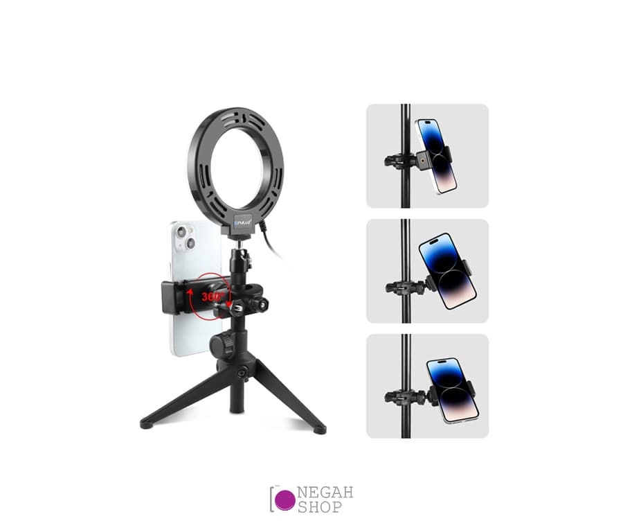 نگهدارنده موبایل پلوز مدل Puluz PU266 با قابلیت اتصال به میله — تصویر ۶
