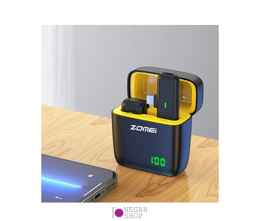 میکروفون بی سیم تک کاناله Zomei Lightning — تصویر ۲