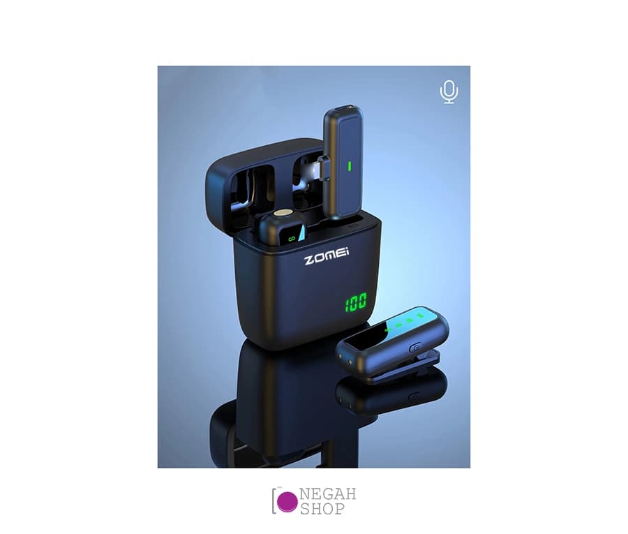 میکروفون بی سیم تک کاناله Zomei Type C — تصویر ۳