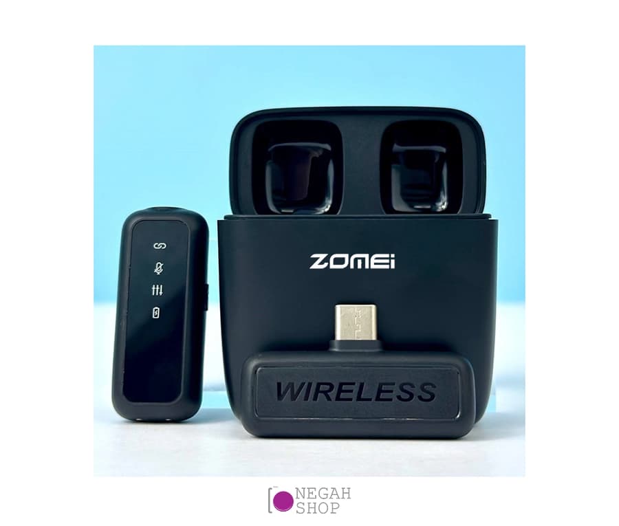 میکروفون بی سیم تک کاناله Zomei Type C — تصویر ۴