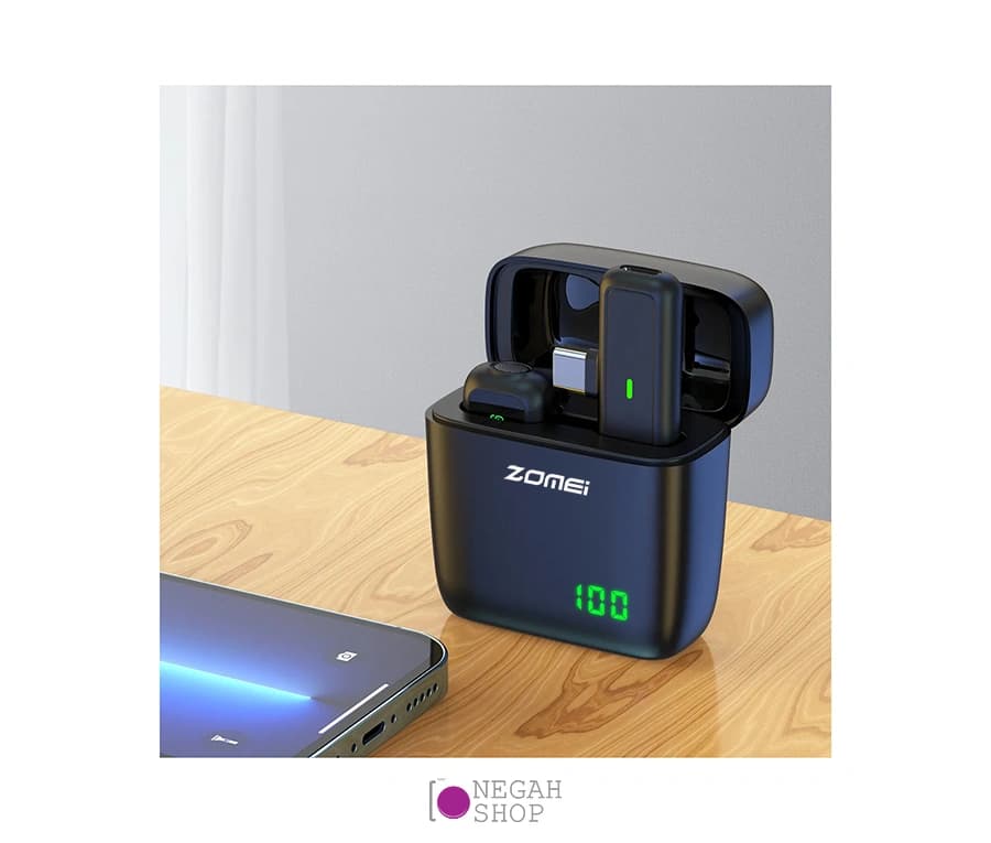 میکروفون بی سیم تک کاناله Zomei Type C — تصویر ۲