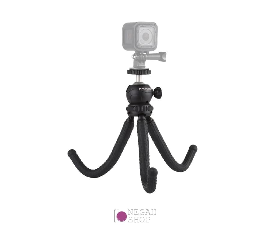 سه پایه گوریلا زومی مدل Zomei 25cm منعطف و قابل حمل مناسب موبایل، GoPro و دوربین کامپکت — تصویر ۵