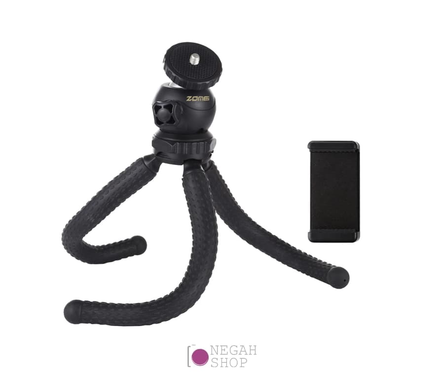 سه پایه گوریلا زومی مدل Zomei 25cm منعطف و قابل حمل مناسب موبایل، GoPro و دوربین کامپکت — تصویر ۲