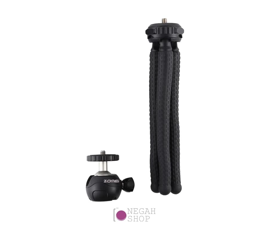 سه پایه گوریلا زومی مدل Zomei 25cm منعطف و قابل حمل مناسب موبایل، GoPro و دوربین کامپکت — تصویر ۴