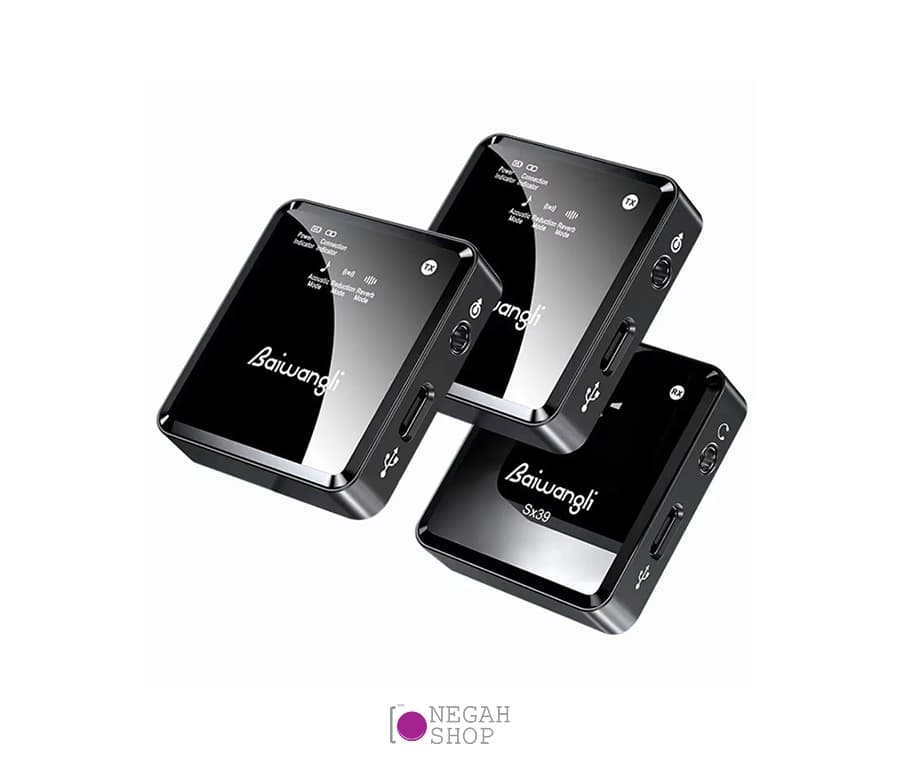 میکروفون بی سیم دو کاناله Baiwangli SX39 Type C
