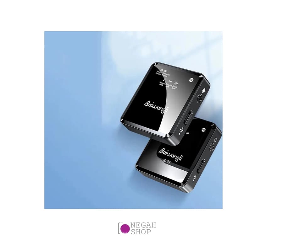 میکروفون بی سیم دو کاناله Baiwangli SX39 Type C — تصویر ۶