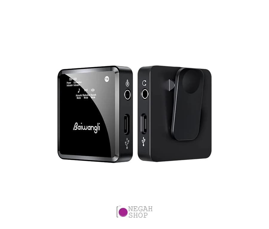 میکروفون بی سیم دو کاناله Baiwangli SX39 Type C — تصویر ۳