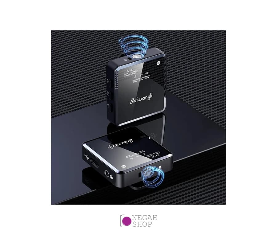 میکروفون بی سیم دو کاناله Baiwangli SX39 Type C — تصویر ۸