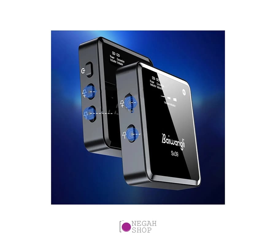 میکروفون بی سیم تک کاناله Baiwangli SX39 Type C — تصویر ۶